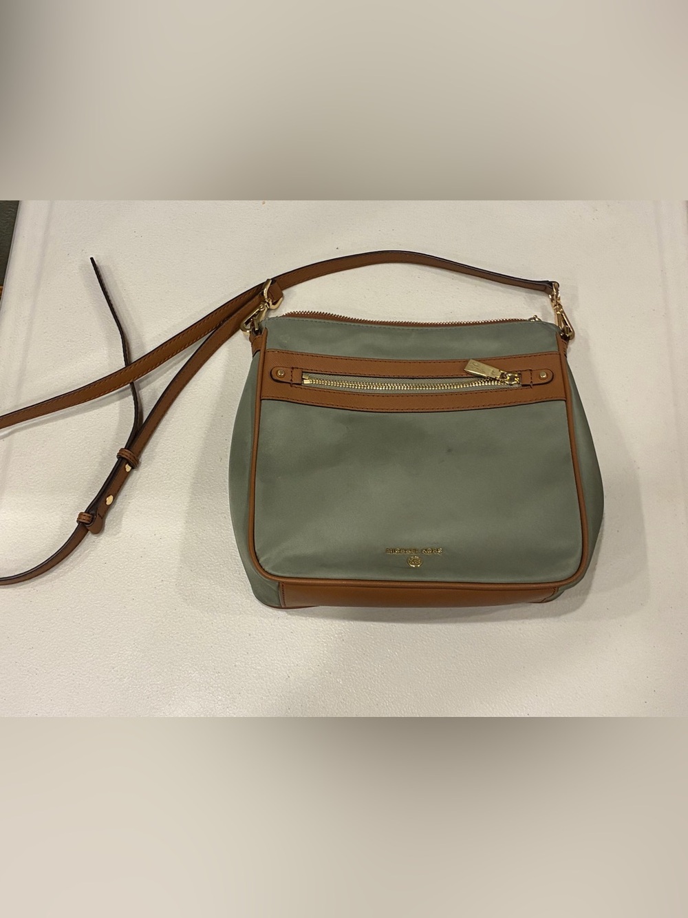 Michael Kors Green/Brown Crossbody Bag Used